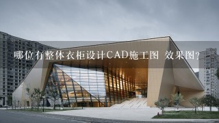 哪位有整体衣柜设计CAD施工图 效果图？