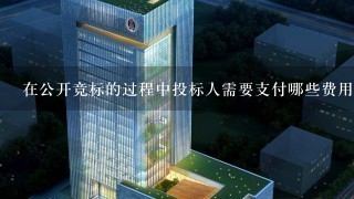 在公开竞标的过程中投标人需要支付哪些费用和资金支持呢